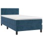 vidaXL Boxspringbett mit Matratze & LED Dunkelblau 90x190 cm Samt vidaXL Boxspringbett mit Matratze & LED Dunkelblau 90x190 cm Samt