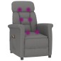 Massagesessel Dunkelgrau Wildleder-Optik Massagesessel Dunkelgrau Wildleder-Optik