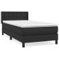 vidaXL Boxspringbett mit Matratze Schwarz 90x200 cm Kunstleder vidaXL Boxspringbett mit Matratze Schwarz 90x200 cm Kunstleder