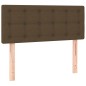 vidaXL Boxspringbett mit Matratze & LED Dunkelbraun 100x200 cm Stoff vidaXL Boxspringbett mit Matratze & LED Dunkelbraun 100x200 cm Stoff