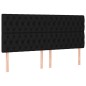 vidaXL Boxspringbett mit Matratze Schwarz 180x200 cm Stoff vidaXL Boxspringbett mit Matratze Schwarz 180x200 cm Stoff