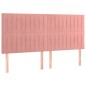 vidaXL Boxspringbett mit Matratze Rosa 160x200 cm Samt vidaXL Boxspringbett mit Matratze Rosa 160x200 cm Samt