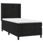 vidaXL Boxspringbett mit Matratze Schwarz 100x200 cm Samt vidaXL Boxspringbett mit Matratze Schwarz 100x200 cm Samt