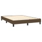vidaXL Boxspringbett mit Matratze & LED Dunkelbraun 140x200 cm Stoff vidaXL Boxspringbett mit Matratze & LED Dunkelbraun 140x200 cm Stoff