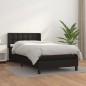 vidaXL Boxspringbett mit Matratze Schwarz 90x190 cm Kunstleder vidaXL Boxspringbett mit Matratze Schwarz 90x190 cm Kunstleder