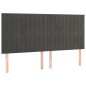 vidaXL Boxspringbett mit Matratze Dunkelgrau 160x200 cm Samt vidaXL Boxspringbett mit Matratze Dunkelgrau 160x200 cm Samt