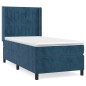 vidaXL Boxspringbett mit Matratze Dunkelblau 100x200 cm Samt vidaXL Boxspringbett mit Matratze Dunkelblau 100x200 cm Samt