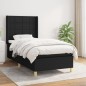 vidaXL Boxspringbett mit Matratze Schwarz 80x200 cm Stoff vidaXL Boxspringbett mit Matratze Schwarz 80x200 cm Stoff