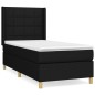 vidaXL Boxspringbett mit Matratze Schwarz 80x200 cm Stoff vidaXL Boxspringbett mit Matratze Schwarz 80x200 cm Stoff