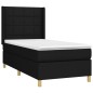 vidaXL Boxspringbett mit Matratze Schwarz 80x200 cm Stoff vidaXL Boxspringbett mit Matratze Schwarz 80x200 cm Stoff