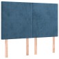 vidaXL Boxspringbett mit Matratze & LED Dunkelblau 140x200 cm Samt vidaXL Boxspringbett mit Matratze & LED Dunkelblau 140x200 cm Samt