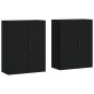 Wandschränke 2 Stk. Schwarz 69,5x34x90 cm Wandschränke 2 Stk. Schwarz 69,5x34x90 cm