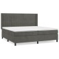 vidaXL Boxspringbett mit Matratze Dunkelgrau 200x200 cm Samt vidaXL Boxspringbett mit Matratze Dunkelgrau 200x200 cm Samt