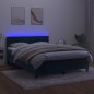 vidaXL Boxspringbett mit Matratze & LED Dunkelblau 140x190 cm Samt vidaXL Boxspringbett mit Matratze & LED Dunkelblau 140x190 cm Samt
