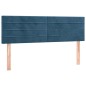 vidaXL Boxspringbett mit Matratze & LED Dunkelblau 140x190 cm Samt vidaXL Boxspringbett mit Matratze & LED Dunkelblau 140x190 cm Samt