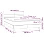 vidaXL Boxspringbett mit Matratze & LED Dunkelblau 140x190 cm Samt vidaXL Boxspringbett mit Matratze & LED Dunkelblau 140x190 cm Samt
