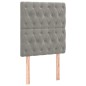 vidaXL Boxspringbett mit Matratze Hellgrau 80x200 cm Samt vidaXL Boxspringbett mit Matratze Hellgrau 80x200 cm Samt