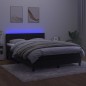 vidaXL Boxspringbett mit Matratze & LED Schwarz 140x200 cm Samt vidaXL Boxspringbett mit Matratze & LED Schwarz 140x200 cm Samt