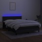 vidaXL Boxspringbett mit Matratze & LED Schwarz 140x190 cm Stoff vidaXL Boxspringbett mit Matratze & LED Schwarz 140x190 cm Stoff