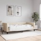 Tagesbett Creme 100x200 cm Stoff Tagesbett Creme 100x200 cm Stoff