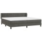 vidaXL Boxspringbett mit Matratze Dunkelgrau 200x200 cm Samt vidaXL Boxspringbett mit Matratze Dunkelgrau 200x200 cm Samt