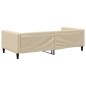 Tagesbett Creme 100x200 cm Stoff Tagesbett Creme 100x200 cm Stoff