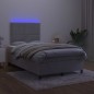 vidaXL Boxspringbett mit Matratze & LED Hellgrau 120x200 cm Samt vidaXL Boxspringbett mit Matratze & LED Hellgrau 120x200 cm Samt