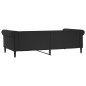 Tagesbett Schwarz 100x200 cm Kunstleder Tagesbett Schwarz 100x200 cm Kunstleder