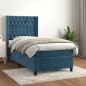 vidaXL Boxspringbett mit Matratze Dunkelblau 80x200 cm Samt vidaXL Boxspringbett mit Matratze Dunkelblau 80x200 cm Samt