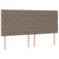 vidaXL Boxspringbett mit Matratze Taupe 180x200 cm Stoff vidaXL Boxspringbett mit Matratze Taupe 180x200 cm Stoff
