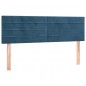vidaXL Boxspringbett mit Matratze & LED Dunkelblau 140x200 cm Samt vidaXL Boxspringbett mit Matratze & LED Dunkelblau 140x200 cm Samt