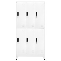vidaXL Schließfachschrank Weiß 90x45x180 cm Stahl