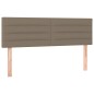 vidaXL Boxspringbett mit Matratze & LED Taupe 140x200 cm Stoff vidaXL Boxspringbett mit Matratze & LED Taupe 140x200 cm Stoff