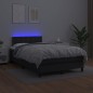 vidaXL Boxspringbett mit Matratze & LED Schwarz 120x200 cm Kunstleder vidaXL Boxspringbett mit Matratze & LED Schwarz 120x200 cm Kunstleder