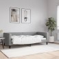Tagesbett Hellgrau 90x190 cm Stoff Tagesbett Hellgrau 90x190 cm Stoff