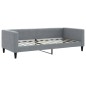 Tagesbett Hellgrau 90x190 cm Stoff Tagesbett Hellgrau 90x190 cm Stoff