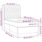 vidaXL Boxspringbett mit Matratze Hellgrau 90x200 cm Samt vidaXL Boxspringbett mit Matratze Hellgrau 90x200 cm Samt