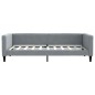 Tagesbett Hellgrau 90x190 cm Stoff Tagesbett Hellgrau 90x190 cm Stoff