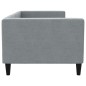 Tagesbett Hellgrau 90x190 cm Stoff Tagesbett Hellgrau 90x190 cm Stoff