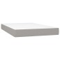 vidaXL Boxspringbett mit Matratze & LED Hellgrau 120x200 cm Stoff vidaXL Boxspringbett mit Matratze & LED Hellgrau 120x200 cm Stoff