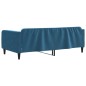 Tagesbett Blau 100x200 cm Samt Tagesbett Blau 100x200 cm Samt