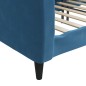 Tagesbett Blau 100x200 cm Samt Tagesbett Blau 100x200 cm Samt