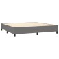 vidaXL Boxspringbett mit Matratze Dunkelgrau 200x200 cm Stoff vidaXL Boxspringbett mit Matratze Dunkelgrau 200x200 cm Stoff