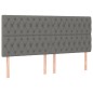 vidaXL Boxspringbett mit Matratze Dunkelgrau 200x200 cm Stoff vidaXL Boxspringbett mit Matratze Dunkelgrau 200x200 cm Stoff