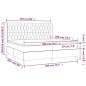 vidaXL Boxspringbett mit Matratze Dunkelgrau 200x200 cm Stoff vidaXL Boxspringbett mit Matratze Dunkelgrau 200x200 cm Stoff