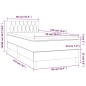 vidaXL Boxspringbett mit Matratze & LED Dunkelbraun 90x190 cm Stoff vidaXL Boxspringbett mit Matratze & LED Dunkelbraun 90x190 cm Stoff