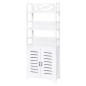 vidaXL Vitrinenschrank Weiß 46x24x140 cm Massivholz Paulownia vidaXL Vitrinenschrank Weiß 46x24x140 cm Massivholz Paulownia