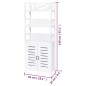 vidaXL Vitrinenschrank Weiß 46x24x140 cm Massivholz Paulownia vidaXL Vitrinenschrank Weiß 46x24x140 cm Massivholz Paulownia