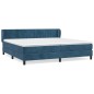 vidaXL Boxspringbett mit Matratze Dunkelblau 200x200 cm Samt vidaXL Boxspringbett mit Matratze Dunkelblau 200x200 cm Samt