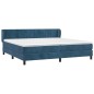 vidaXL Boxspringbett mit Matratze Dunkelblau 200x200 cm Samt vidaXL Boxspringbett mit Matratze Dunkelblau 200x200 cm Samt